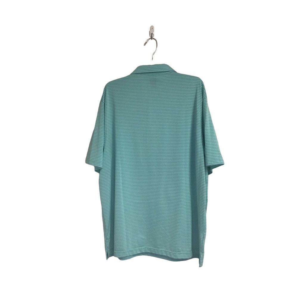 Pro Tour Blue and Green Striped Golf Polo Men's Size 2XL Short Sleeve - Picture 2 of 5